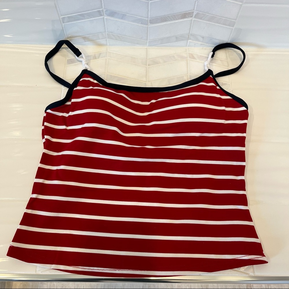 Baltex Red, White & Navy Tankini Top 8